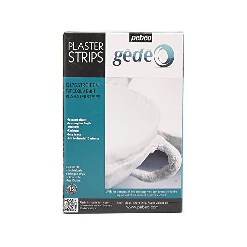 Gedeo Gips Strips met 4 Strips van 8 x 300cm, Wit