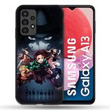 Beschermhoes Samsung Galaxy A13 Manga Demon Slayer zwart Beschermhoes