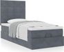 Maison Exclusive - Cadre de lit ottoman avec matelas, gris foncé, 90x200 cm, velours