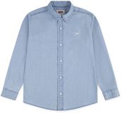 Levi's Kids Battery Housemark Overhemd Lange Mouwen Blauw Jongen Katoen Klassieke Kraag Regular Fit