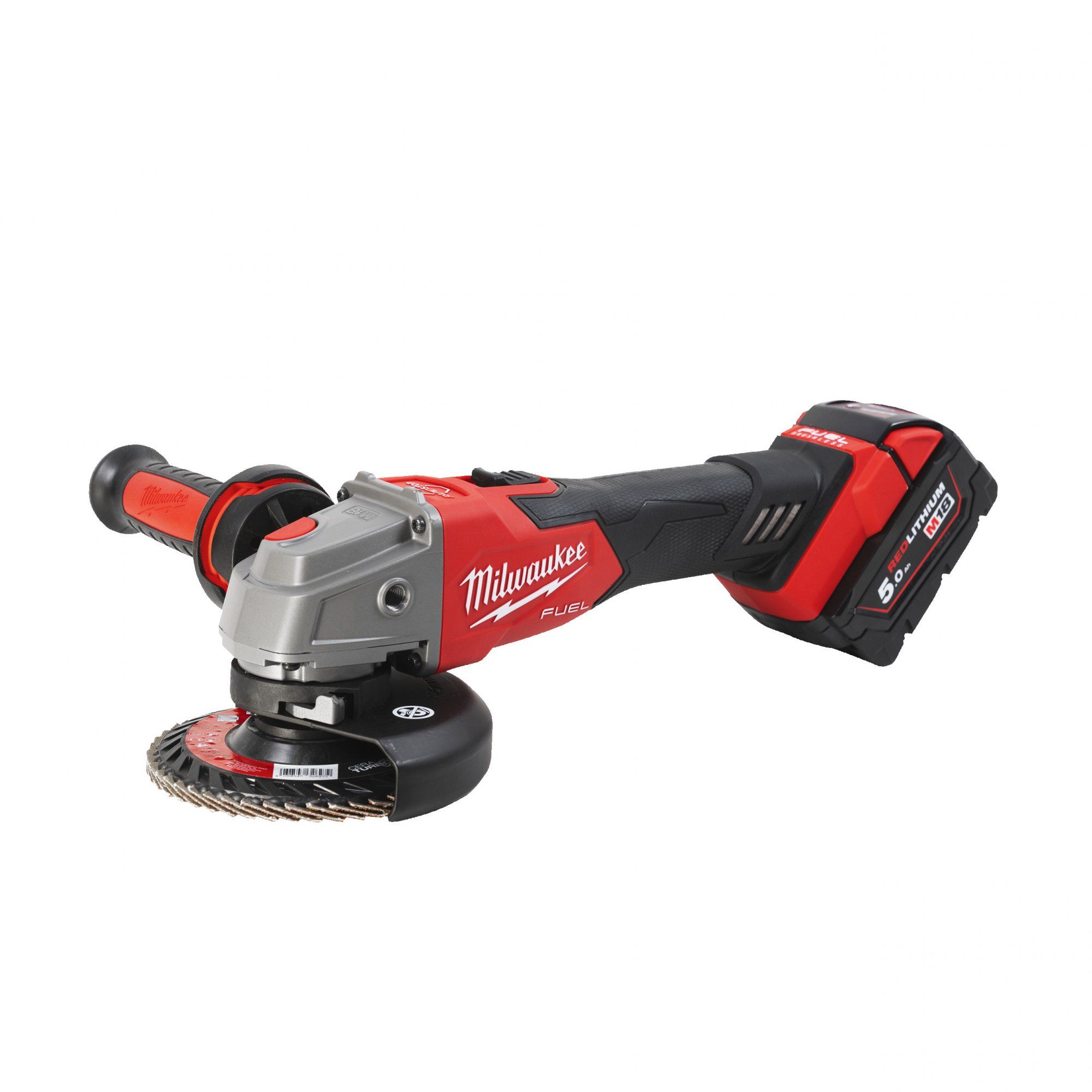 Milwaukee M18 FSAG125XB-502X Haakse slijper set - 18V - 2x5.0Ah accu's
