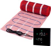 Merkloos / Sans marque Pro-mat Red Series complete elektrische vloerverwarming set 150 watt met WiFi thermostaat, 7 m², Zwart