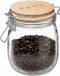 5Five Weckpot/voorraadpot - 0,75L - glas - houten deksel en beugelsluiting