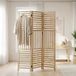 Homestyle4u Paravent - 120x170 cm - Naturel - Bois