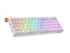 Geeky GK61 60% | Hot Swappable Mechanisch Gaming Toetsenbord | 62 Toetsen Multi Kleur RGB LED Achtergrondverlichting voor PC/Mac Gamer | ISO ES Spaanse + LATAM Indeling (Wit, Mechanical Brown)