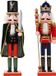 vidaXL Kerstnotenkraker TURKU 2 stuks Rood en Zwart 38 cm