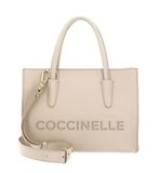 COCCINELLE Leren handtas schoudertas Myrtha26 Handbag Grained Leather Sandshell beige