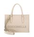 COCCINELLE Leren handtas schoudertas Myrtha26 Handbag Grained Leather Sandshell beige