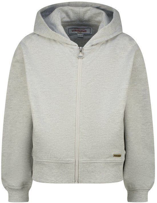 Vingino Myra Meisjes Hoodie Grijs Melange Katoen Maat 164