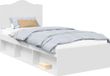 vidaXL Bedframe met hoofdeinde Wit 90 x 190 cm Massief grenenhout