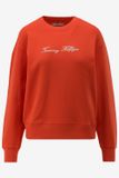 Tommy Hilfiger Sweatshirt SCRIPT REG PIQUE SWTSHRT mit Tommy Hilfiger Script Logo-Schriftzug
