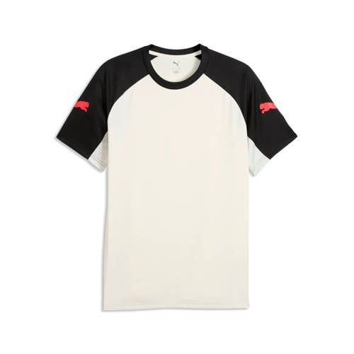 Puma Individual Liga senior voetbalshirt - ecru/zwart