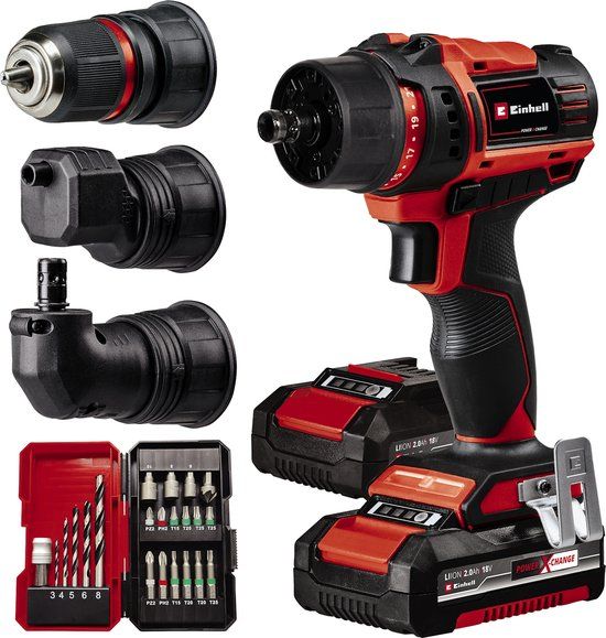 Einhell TE-CD 18/45 3X-Li +22 Accu Boor-/Schroefmachine - 18V - 2x2.0Ah - Incl. accessoires