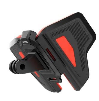 TELESIN GP-HBM-MT2 Action Camera Helmet Mount - Black/Orange