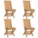 VidaXL Tuinstoelen 6 stuks met beige kussens massief teakhout
