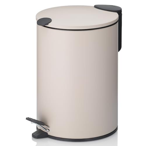 Kela Cosmetica 3 L Metal Beige Silent-Close Bucket