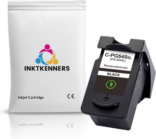 Inktkenners Inktcartridges voor Canon PG-545XL - Zwart - Geschikt voor Canon Pixma MG2950, MG3051, MG3053, MX495, IP2850, TS3150, TS3450, TS3451 en TS3355 545/546