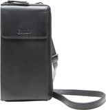 Esquire Leren Portemonnee Telefoontasje Peru Phone Wallet Bag Black Zwart