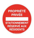 Aua Signaturque AUA SIGNALETIQUE - Privacy, parkeerplaats voor residentiële - Ø 330 mm, aluminium Dibond 3 mm