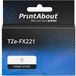 PrintAbout TZe-FX221 Zwart op wit (9 mm) tape