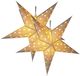 Merkloos / Sans marque Koopman International Verlichte kerstster - 2x - wit - 60 cm - op batterijen - 10 leds warm wit - papier - kerstversiering