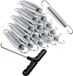Boulons de trampoline - Boulons de rechange pour trampolines - Kit de réparation pour trampolines - Acier - 6,5 pouces - Argent