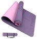 Tapis de yoga Tapis de Pilates Tapis de fitness - 6 mm - TPE - Antidérapant - Lignes pour l'alignement du corps