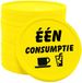 CombiCraft Consumptiemunten één consumptie Ø29mm neon geel - enkelzijdig bedrukt - 100 stuks