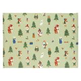 Icecat Set de table, coton bio GOTS, forêt d’hiver, 35 x 50 cm