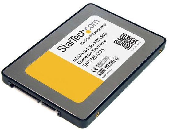 StarTech.com 2,5 inch SATA naar Mini SATA SSD Adapter Behuizing - Zilver