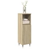vidaXL Armoire de salle de bain 30x30x100 cm bois traité couleur chêne Sonoma
