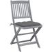 Maison Exclusive - Chaises pliantes 6 pièces avec coussins en bois d'acacia massif