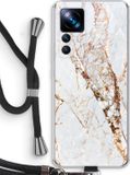 Case Company - Xiaomi 12T Pro Case with Cord - Gold Marble - Black Cord - Back Cover