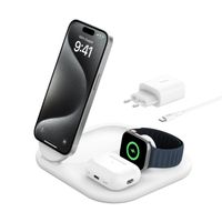 Belkin 3-in-1 Draadloze Lader met Qi2 15W - MagSafe - Wit