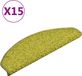 vidaXL Trapmatten 15 st 65x21x4 cm groen