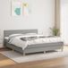 Maison Exclusive - Sommier à lattes de lit avec matelas gris clair 160x200cm tissu