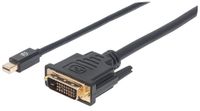 Manhattan 152150 Mini DisplayPort vers DVI-D câble adaptateur - 1,8 m - noir
