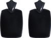 Merkloos / Sans marque Hugo Frosch Gmbh Warm water kruik - 2x - kunststof kruik - zonder hoes - zwart - 1,8 liter