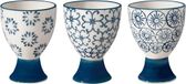 BeiJingLiangPinJiaZuoKeJiWenHuaFaZhanYouXianGongSi Set de coquetiers - 3 pièces - Blanc - Céramique