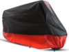 Merkloos / Sans marque Wan GmbH Ademende buitenstof Regen UV-beschermer Waterdichte Motorhoes - Volledige dekking voor Motorfiets Bromfiets Scooter (L) Motorhoes Zwart/Rood