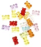 DpCraft Dalprint Acrylparels, kleurrijk, berenmotief, voor sieraden maken, 17 mm, 20 stuks.