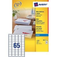 Avery Zweckform J8651-100 adresetiketten 38,1 x 21,2 mm (6500 etiketten)