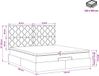 vidaXL - Ottoman bed met matras met hoofdeinde - Taupe - 140 x 190 cm - Stof