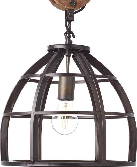 Brilliant Birdy Hanglamp - Industrieel - Antiek Zwart - E27 - 1 Lichtpunt - 2 Jaar Garantie