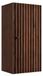 3xE living Armoire de salle de bain, mi-hauteur, chêne avec placage noyer, poignées en trois couleurs, 35 x 27 x 68 cm