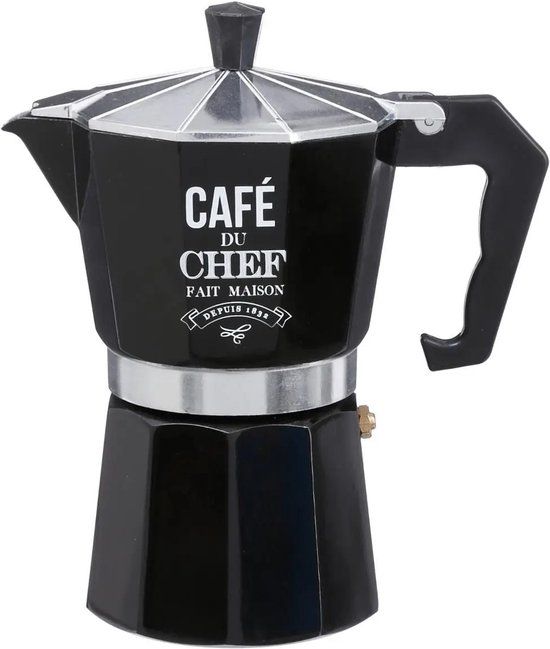 Secret de Gourmet Moka pot/percolator - 300 ml - Zwart - Aluminium - 6 kopjes