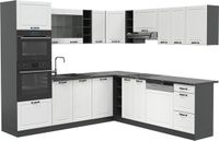 Vicco Hoekkeuken R-Line, Wit Landhuis/Antraciet, 247 x 237 cm, WB Antraciet