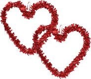 Merkloos / Sans marque Ger Import Groot Valentijnsdag decoratie hart - 2x - 35 x 28 cm - rood - folie - liefde / huwelijk thema versiering