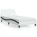 vidaXL Bedframe "Dover" Kunstleer Zwart en Wit 120x200 cm
