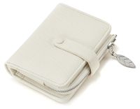 Icecat Portefeuille pour femmes - Petit format - Cuir synthétique souple - Beige